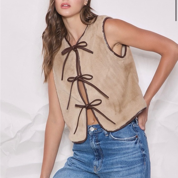 Able Jackets & Blazers - Able Tan and Brown Women's Tank Top size Small
